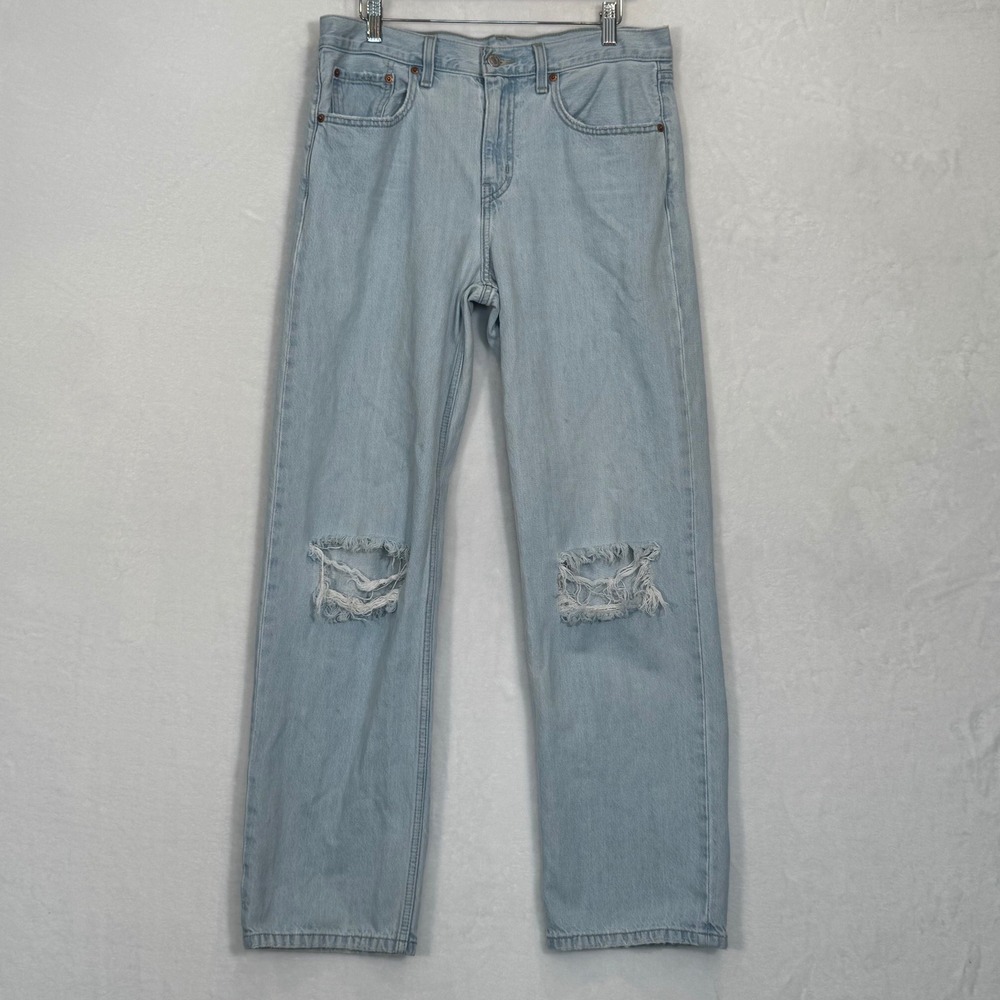 Levi's Light Wash Low Pro Straight Distressed Jeans 30x32